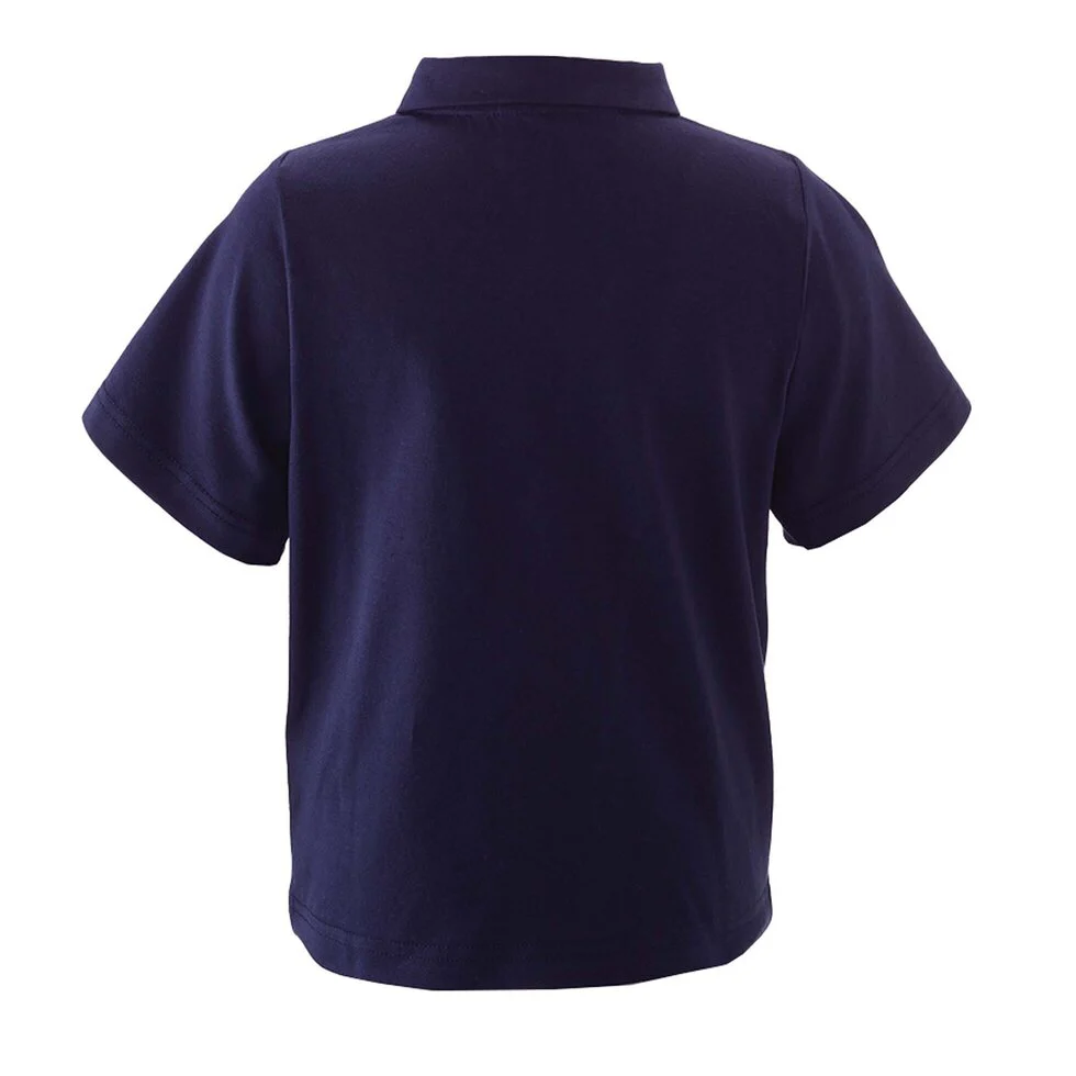 Navy Pique Polo Shirt - Image 3