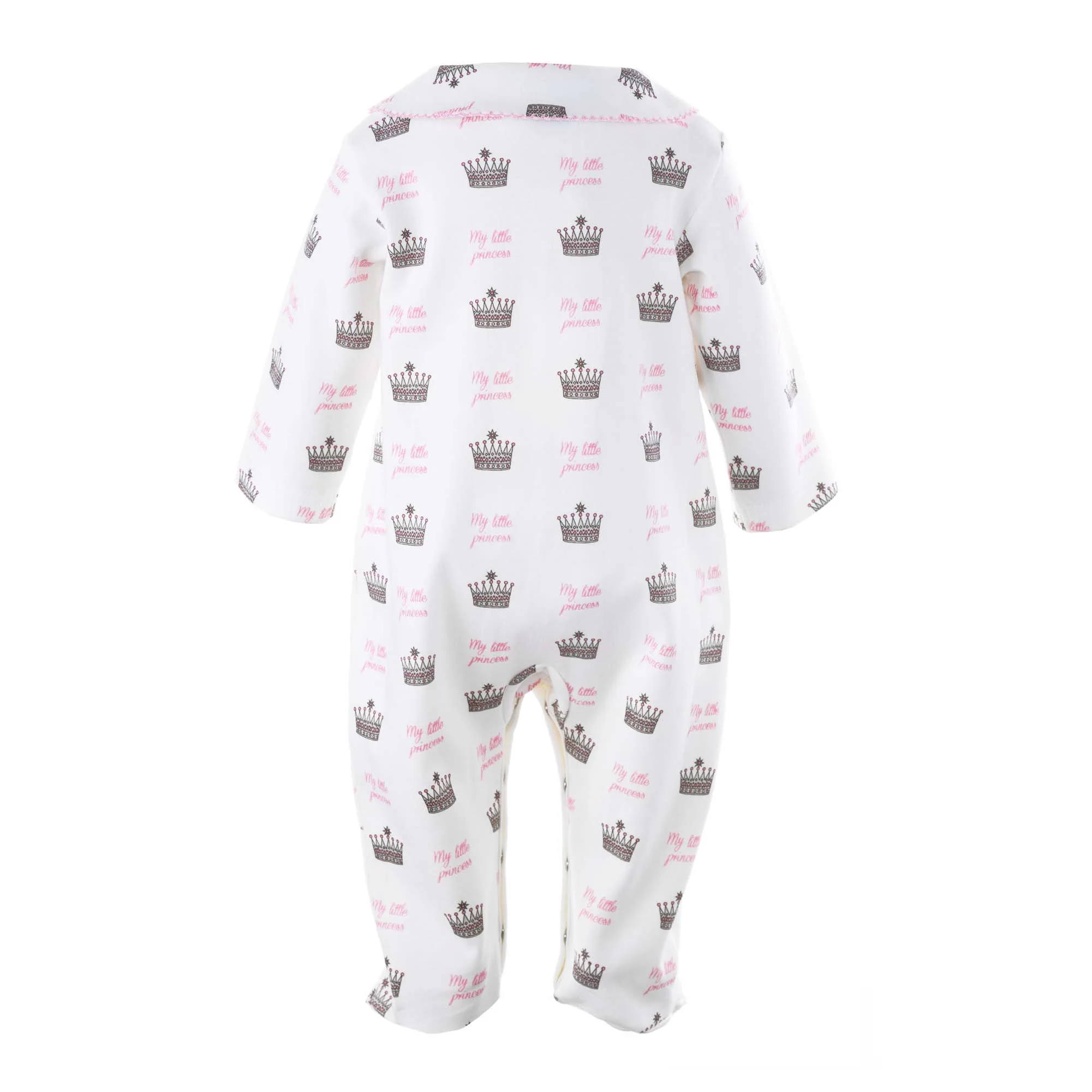 Princess Crown Print Footie - Image 3