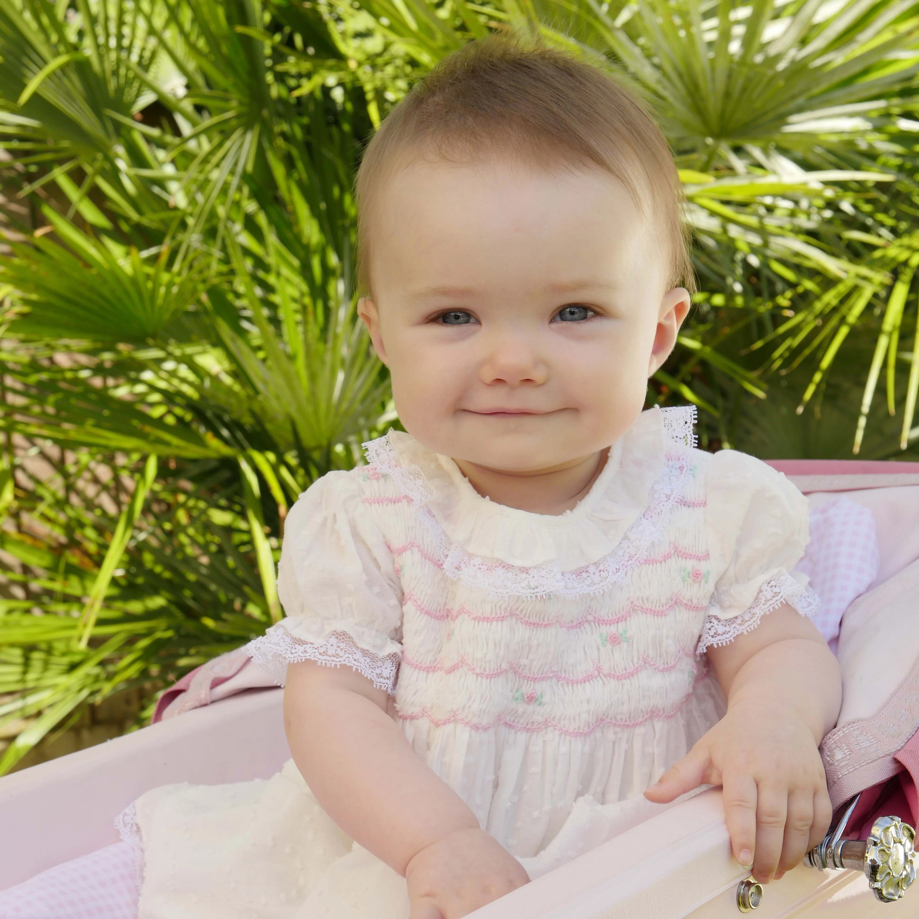 Swiss Dot Smocked Dress & Bloomers - Image 4